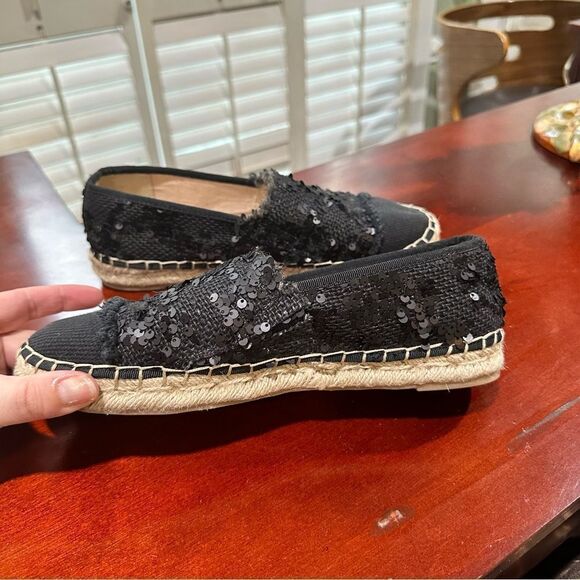 Sam Edelman Black Sequin Sip on Loafers Size 7 - Picture 1 of 9